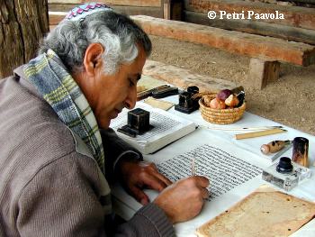 Scribe writing